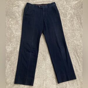 Hiltl Navy Blue Classic Fit Cotton Pants Men’s Size 50 EU /‎ 34 US